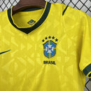 Conjunto Kit Infantil Seleção Brasil I 2026 Torcedor - Amarelo