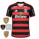 Camisa Flamengo Home 25/26 - Preta e Vermelha C/ Patrocínio