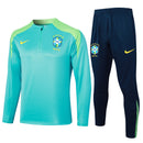 Conjunto Agasalho Treino Brasil 24/25 - Azul Ciano