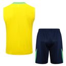 Conjunto Brasil Treino Regata 24/25  - Amarelo e Verde