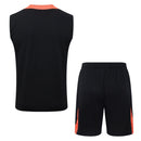 Conjunto Brasil Treino Regata 24/25  - Preto e Laranja