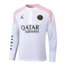 Conjunto Agasalho Treino PSG 24/25 - Branco e Rosa