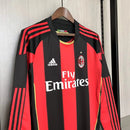 Camisa Manga Longa Milan 2010/11 Adidas - Preto e Vermelho