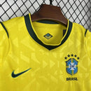 Conjunto Kit Infantil Seleção Brasil I 2026 Torcedor - Amarelo