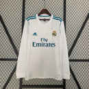 Camisa Real Madrid 2017/18 Home Manga Longa Retrô